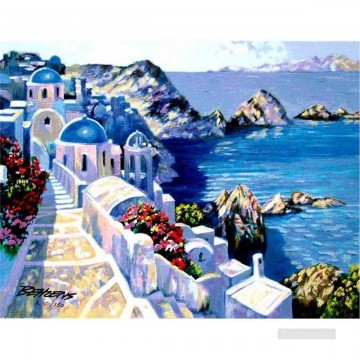 風景 Painting - 地中海 18 ビーチ